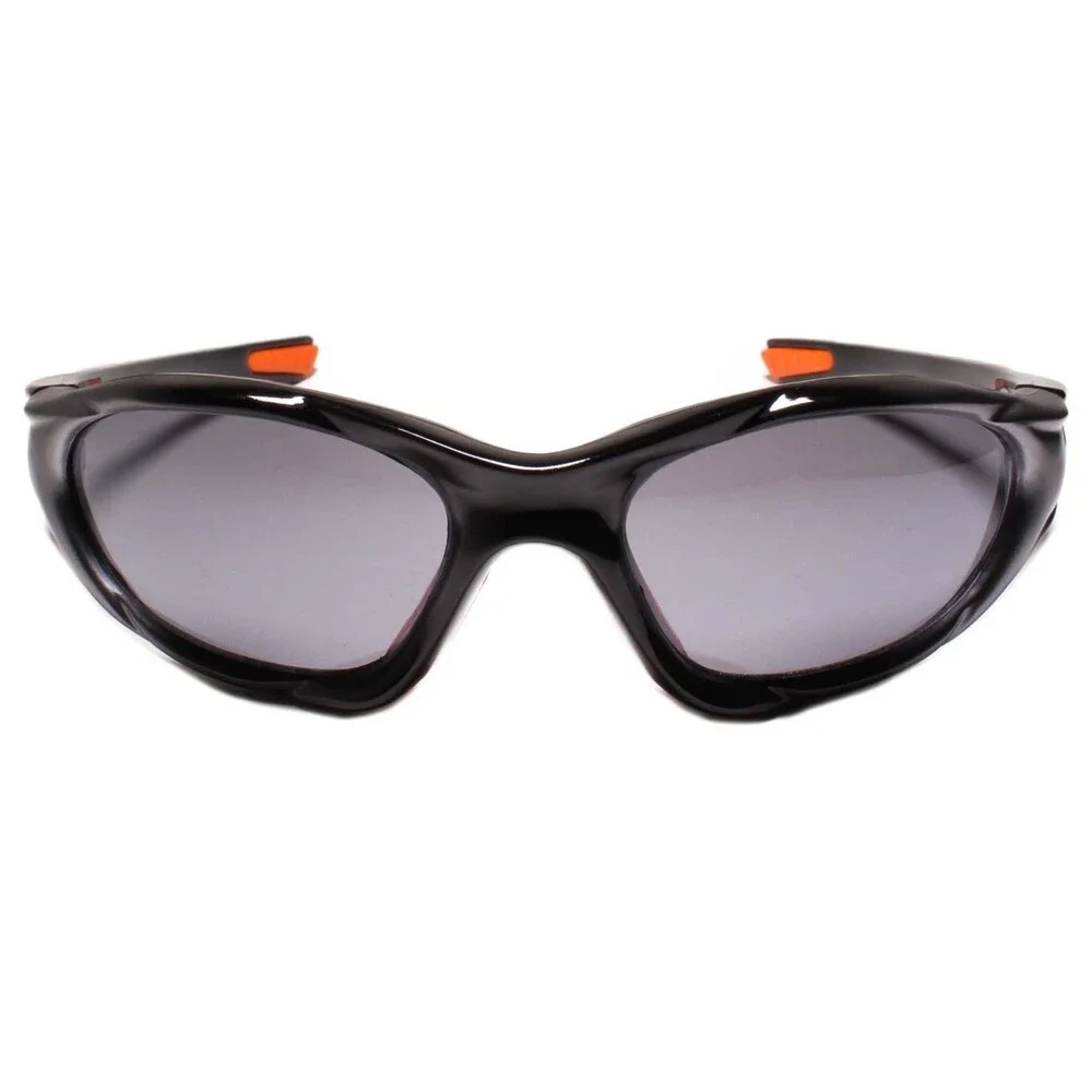 Athletic Golf Cycling Baseball Sporty Rectangle Sunglasses Black & Silver